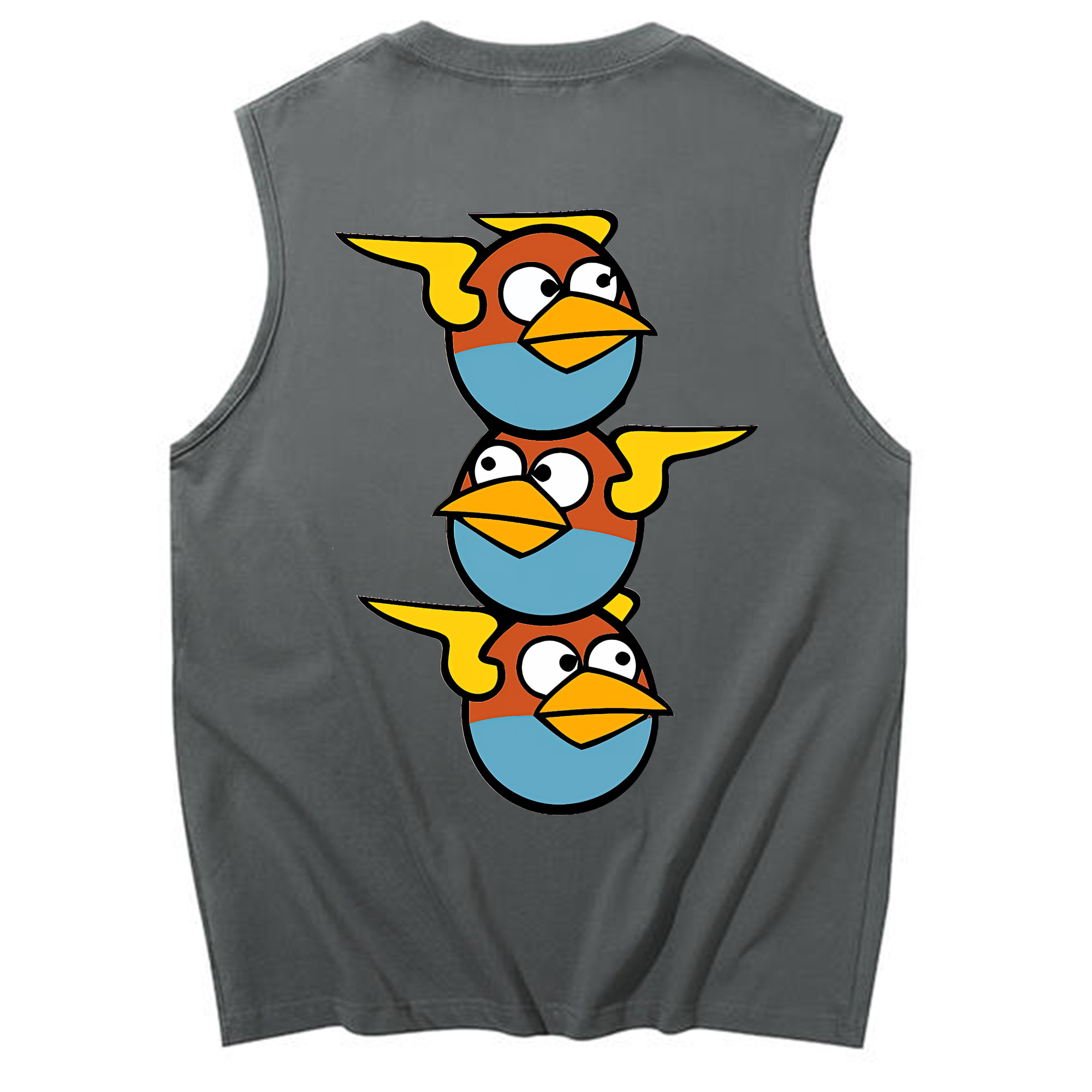 （画像用） Angry Birds アングリーバード コットン100％タンクトップ（背面プリント）